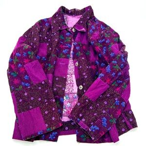 Girls Patchwork Corduroy Jacket